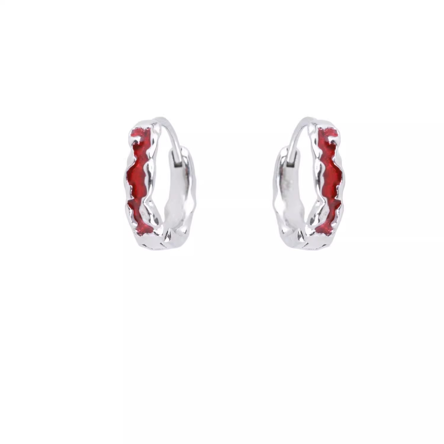 ペア アクセサリー ピアス 波紋のフープピアス