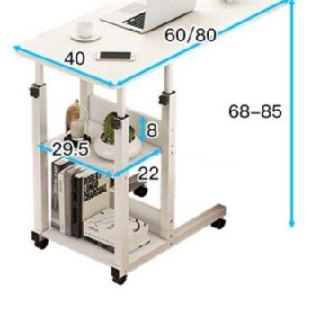 ベッドサイドテーブル キャスター付き 高さ調整可能移動式多機能作業台