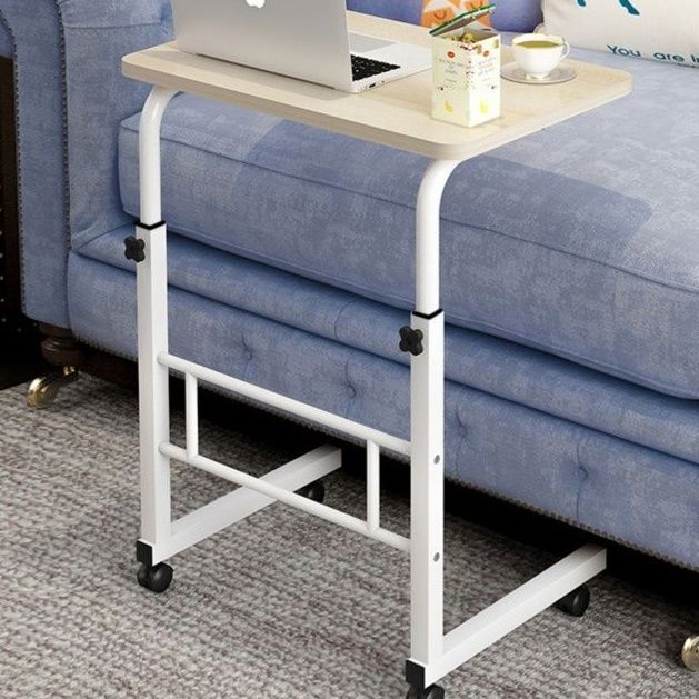 ベッドサイドテーブル キャスター付き 高さ調整機能付き移動式ベッドサイドテーブル