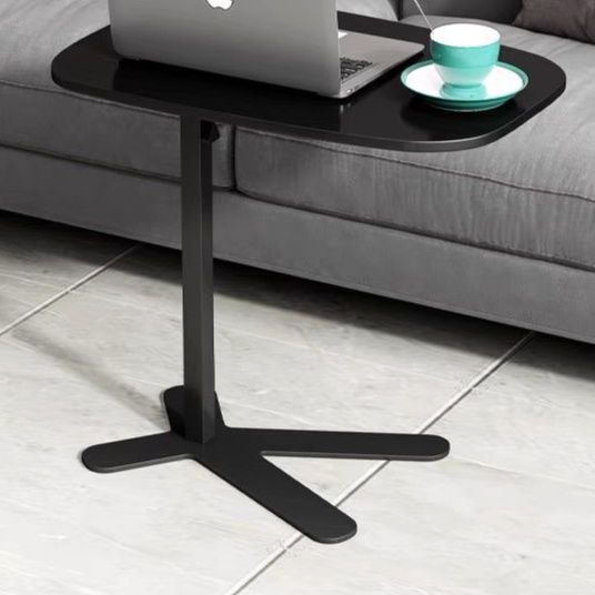 ベッドサイドテーブル 小さめ 木目調天板昇降式サイドテーブル