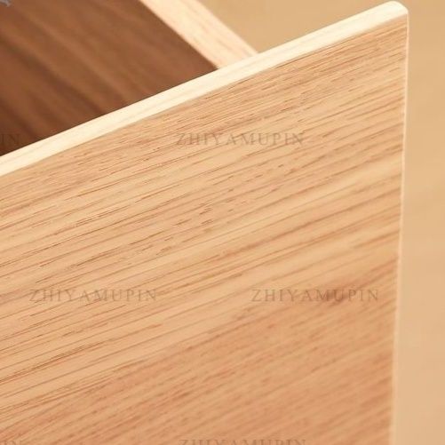 ベッドサイドテーブル 天然木二段引き出し付きベッドサイド収納台