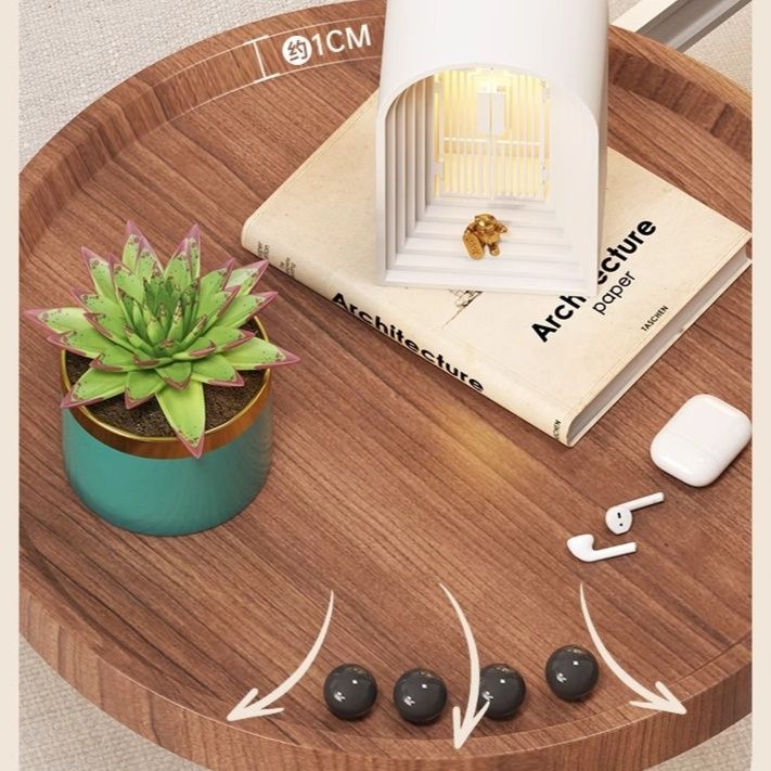 ベッドサイドテーブル 壁掛け式円形天板折りたたみベッドサイドテーブル