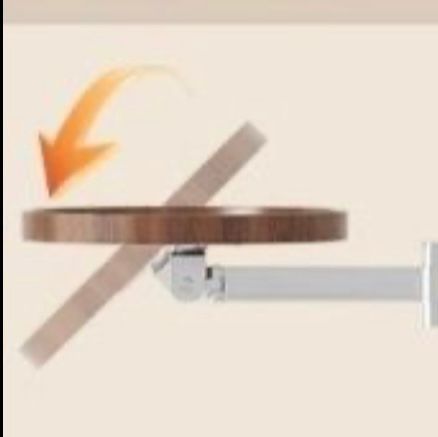 ベッドサイドテーブル 壁掛け式円形天板折りたたみベッドサイドテーブル