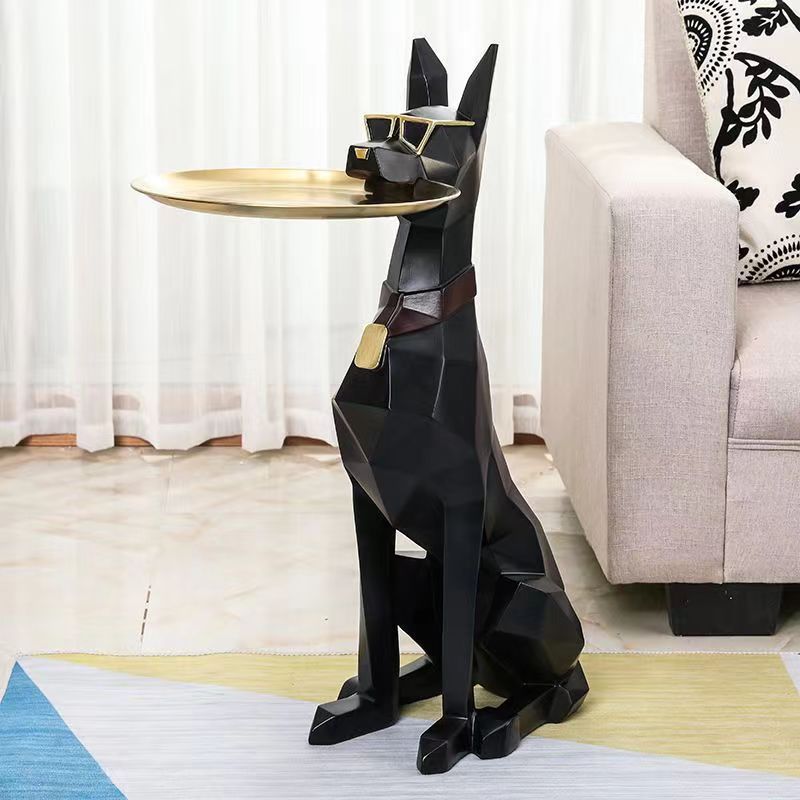 ベッドサイドテーブル 幾何学的犬型サイドテーブル