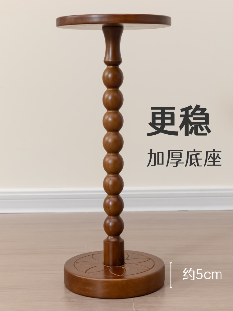 ベッドサイドテーブル 花模様彫刻の玉飾りサイドテーブル