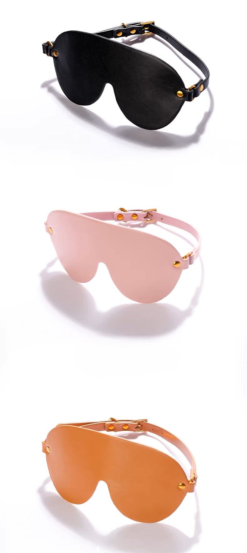 SMグッズ 本革製アイマスク型目隠し三色展開