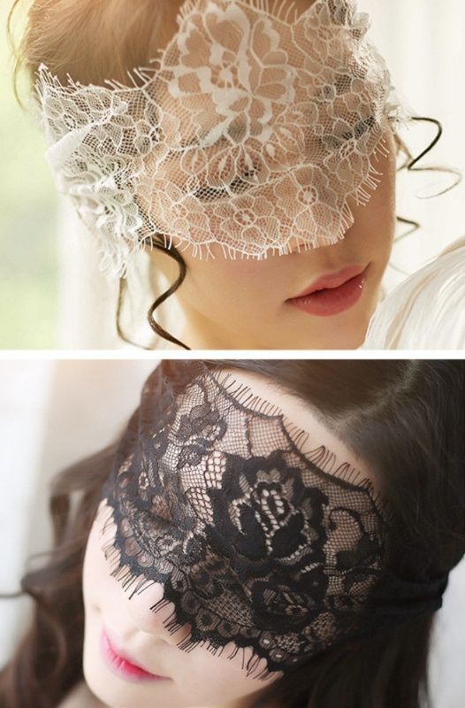 SMグッズ 華麗な花柄総レースアイマスク