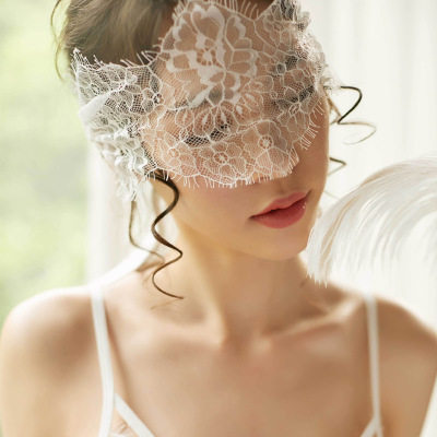 SMグッズ 華麗な花柄総レースアイマスク