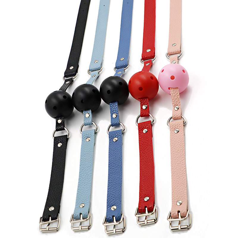 SMグッズ 通気孔付き球体口枷ベルトセット