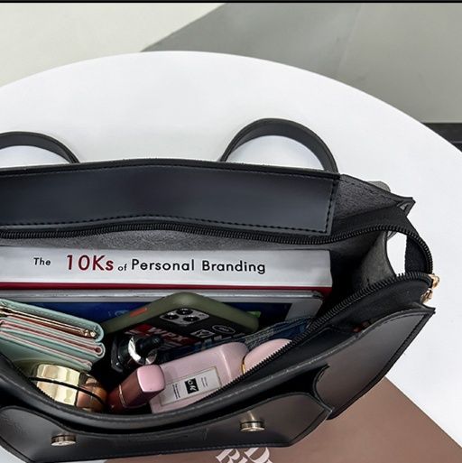 2wayバッグ クラシック二重金具サッチェル手提げ鞄