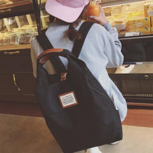 2wayバッグ 韓国風大容量ユーティリティバッグ 軽量リュック マザーズ対応