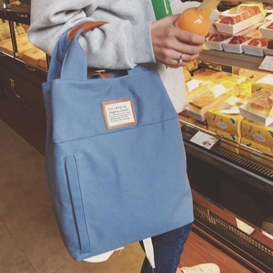 2wayバッグ 韓国風大容量ユーティリティバッグ 軽量リュック マザーズ対応