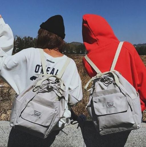 2wayバッグ 韓国風大容量ユーティリティバッグ リュック ショルダー軽量多機能