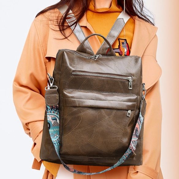 多機能レザーリュック二通り使い手提げ鞄