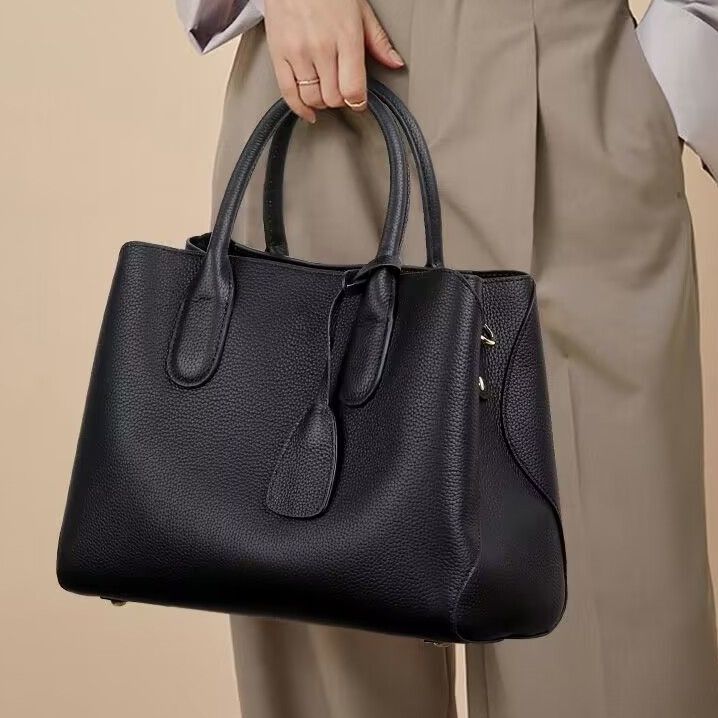 2wayバッグ 上品な本革仕様手提げショルダー多機能バッグ