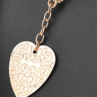 2wayバッグ ハート型チャーム付き上品な手提げショルダーバッグ