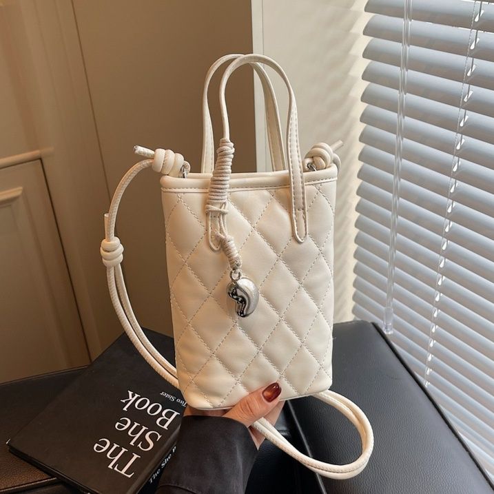 2wayバッグ キルティング縦型ミニトートバッグ