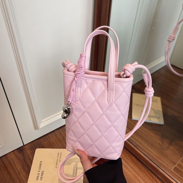 2wayバッグ キルティング縦型ミニトートバッグ