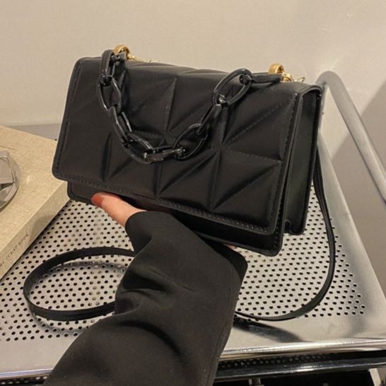 キルティングステッチチェーンハンドル2wayバッグ