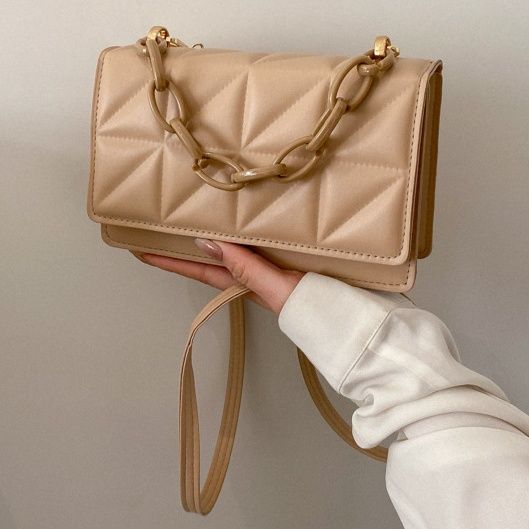 キルティングステッチチェーンハンドル2wayバッグ