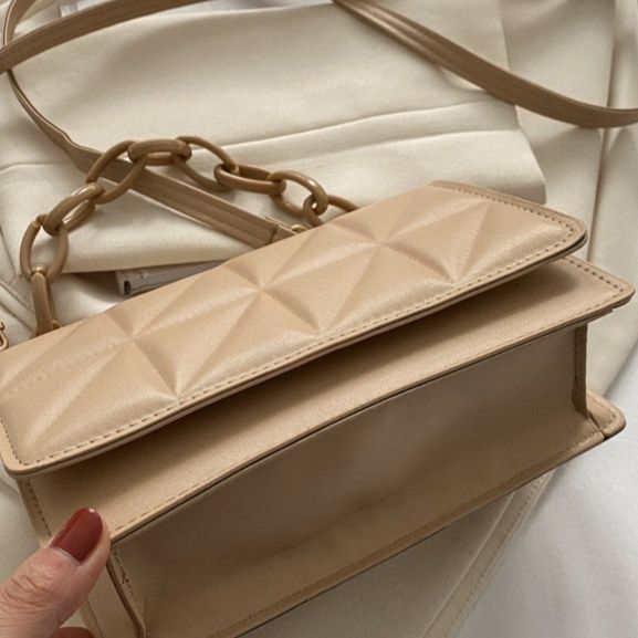 キルティングステッチチェーンハンドル2wayバッグ