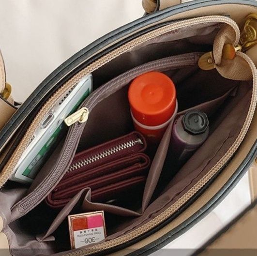 2wayバッグ 上品台形デザイン取り外し可能ストラップ付きハンドバッグ　ショルダーバック