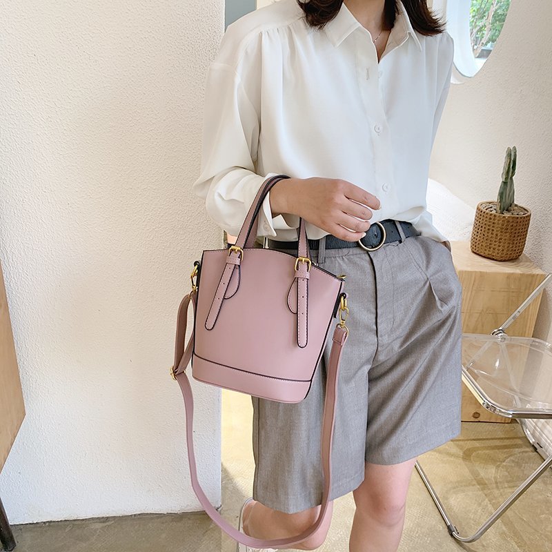 2wayバッグ 上品台形デザイン取り外し可能ストラップ付きハンドバッグ　ショルダーバック