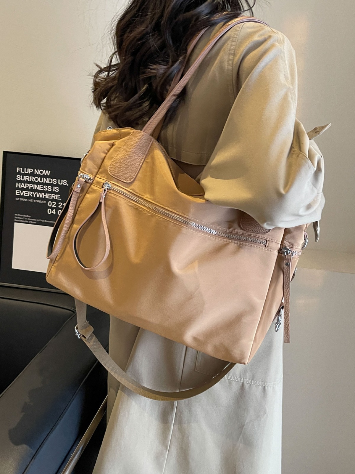 2wayバッグ 柔らか素材の斜め掛け　トートバッグ