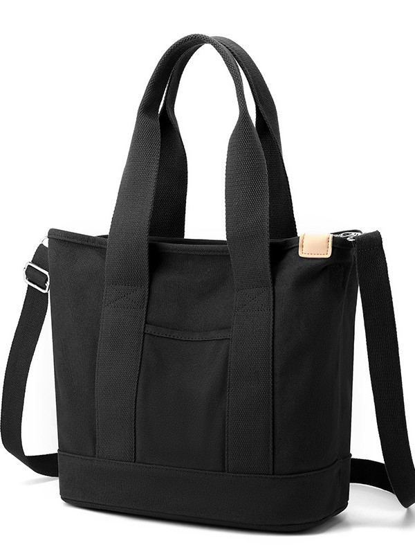 2wayバッグ 厚手帆布素材の縦型ポケット付き　トートバッグ