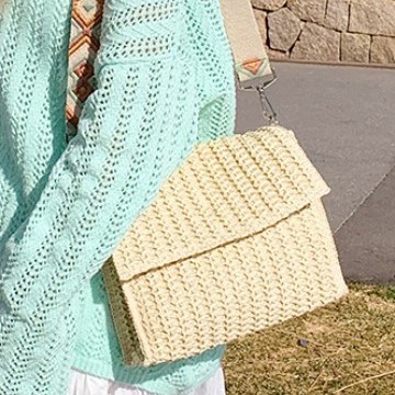 2wayバッグ 夏の編み込みフラップミニポシェット