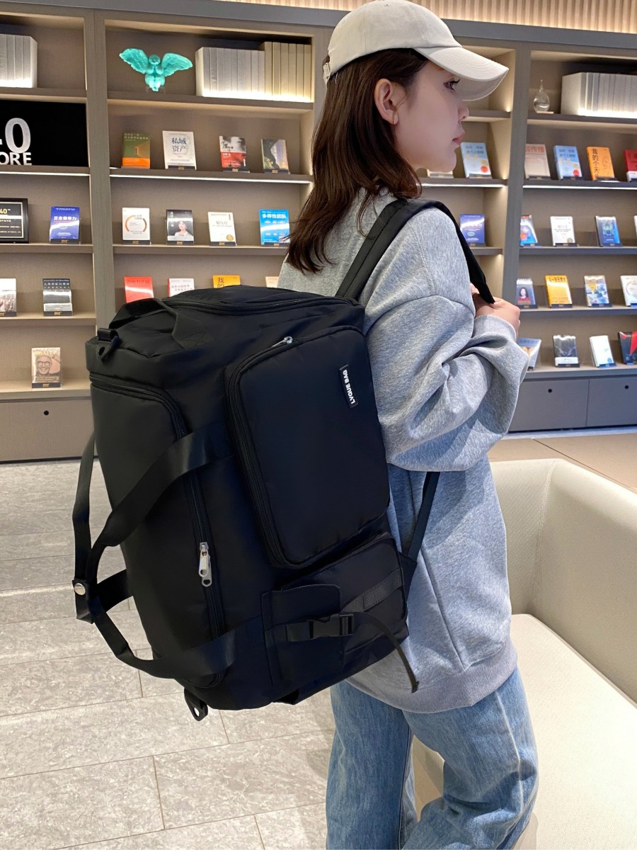 2wayバッグ 2wayバッグ 多機能ポケット付き旅行ボストンバッグ