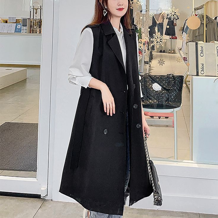 フォーマルカジュアル 優雅なノースリーブジレコート