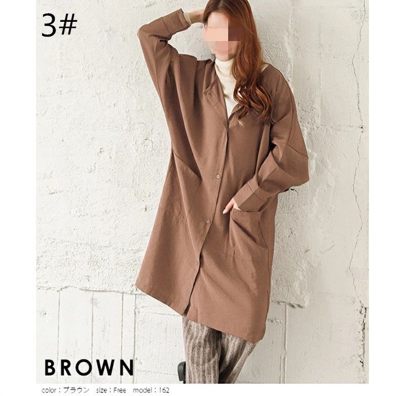 フォーマルカジュアル 通勤用ロング丈ライトコート 羽織り アウター レディース