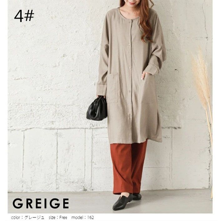 フォーマルカジュアル 通勤用ロング丈ライトコート 羽織り アウター レディース