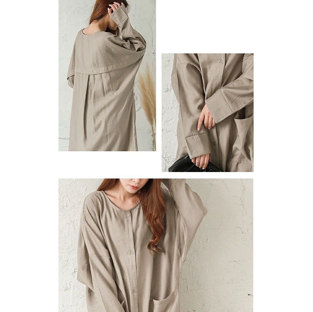 フォーマルカジュアル 通勤用ロング丈ライトコート 羽織り アウター レディース