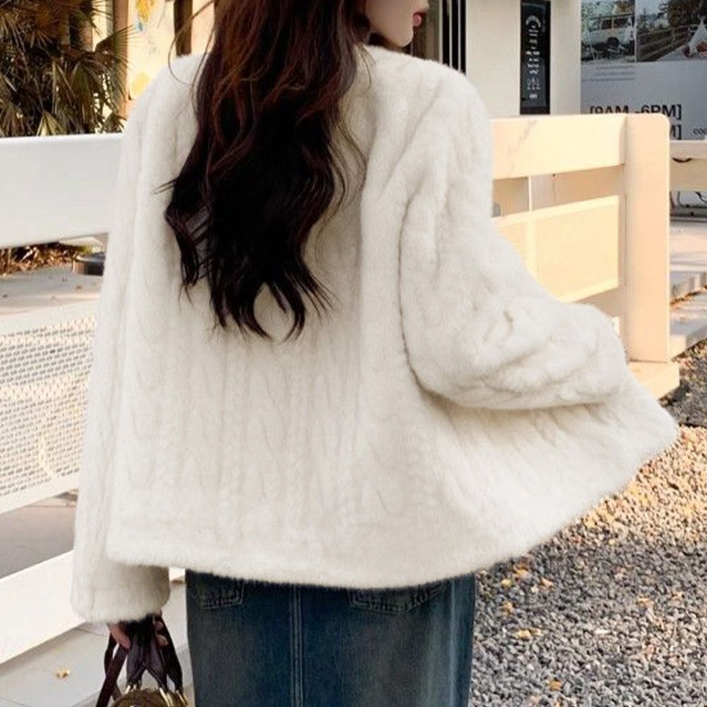 フォーマルカジュアル 参観日用ふわふわファージャケット金ボタン