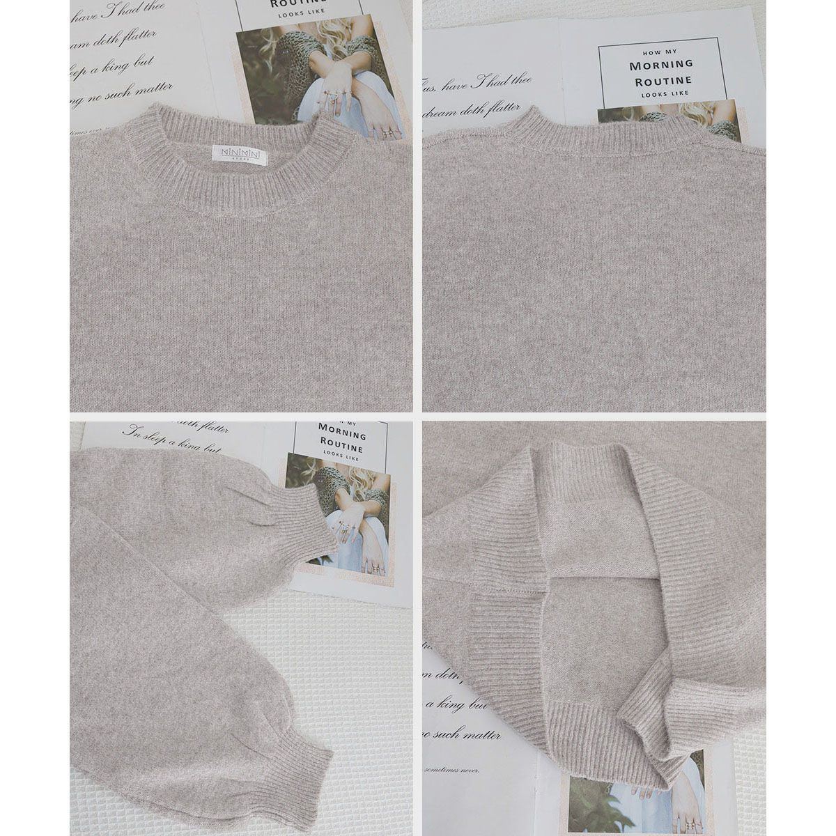 フォーマルカジュアル 参観日対応ゆったりコクーンニット秋冬