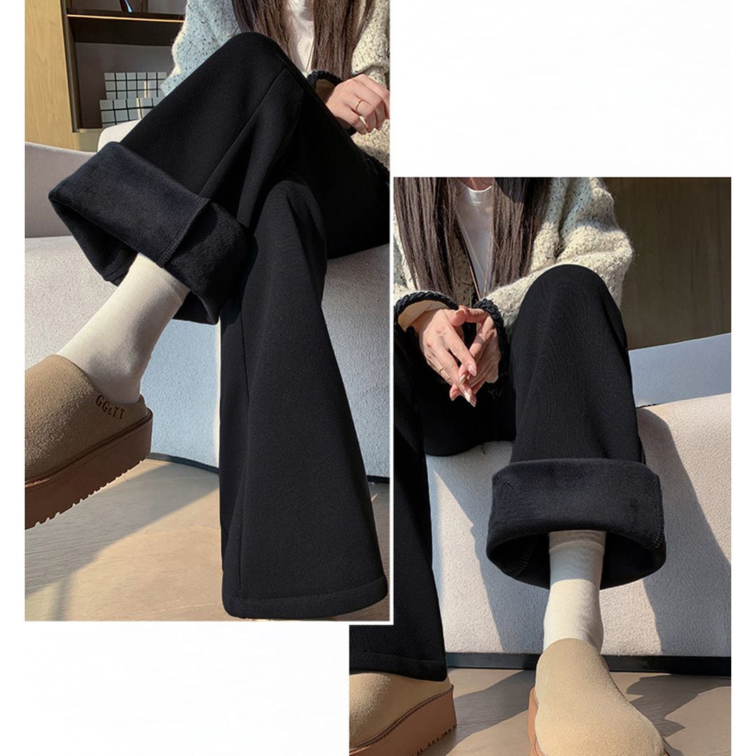 フォーマルカジュアル 参観日対応 裏起毛フレアパンツ 美脚スウェット