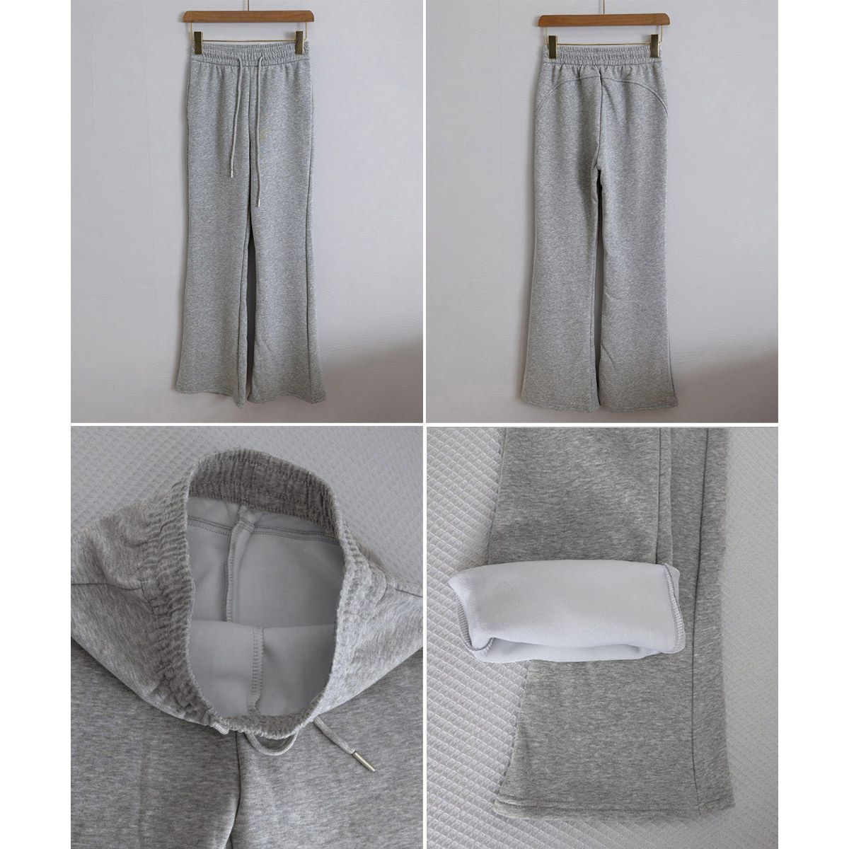 フォーマルカジュアル 参観日対応 裏起毛フレアパンツ 美脚スウェット