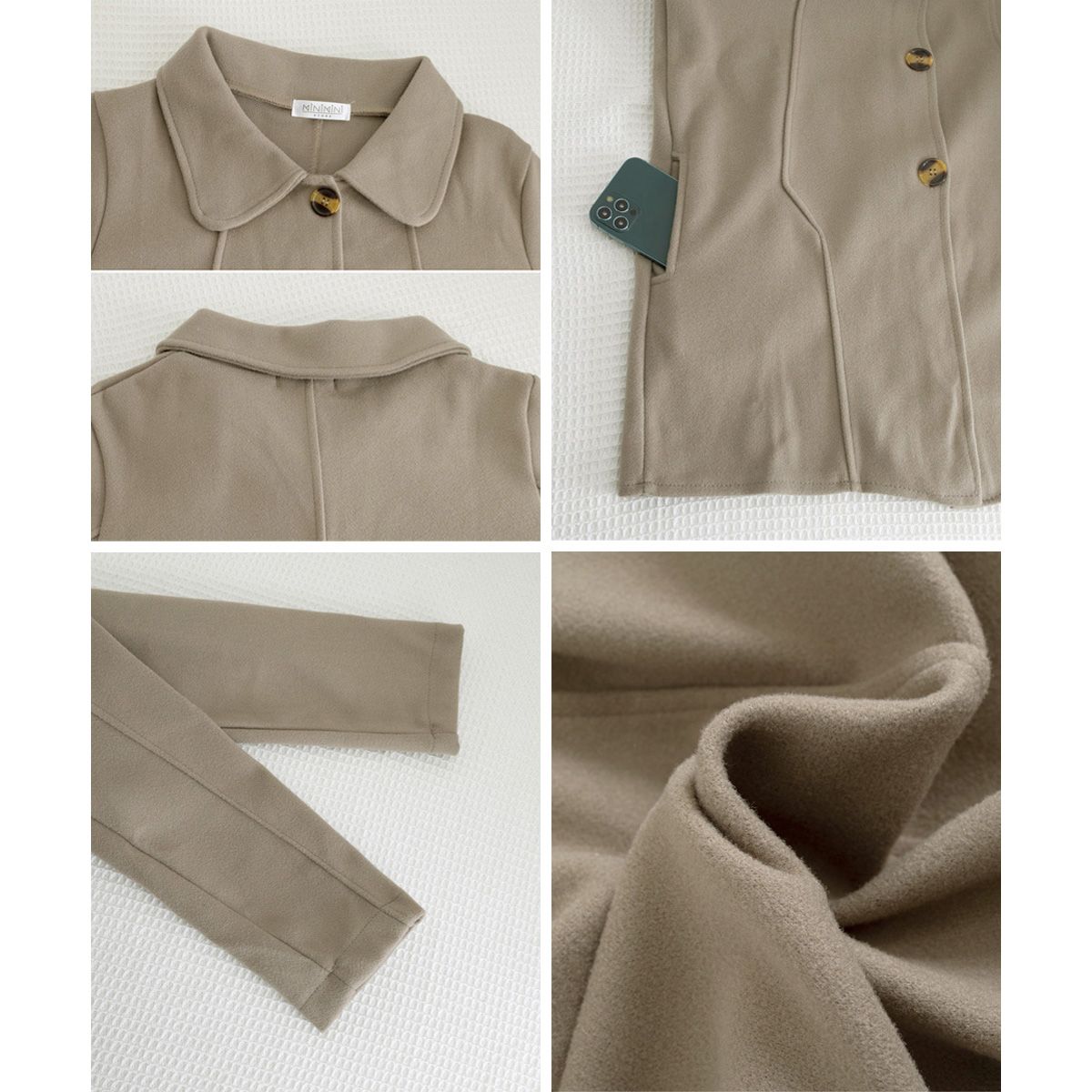 フォーマルカジュアル 通勤用テーラードジャケット 中丈コート 韓国風