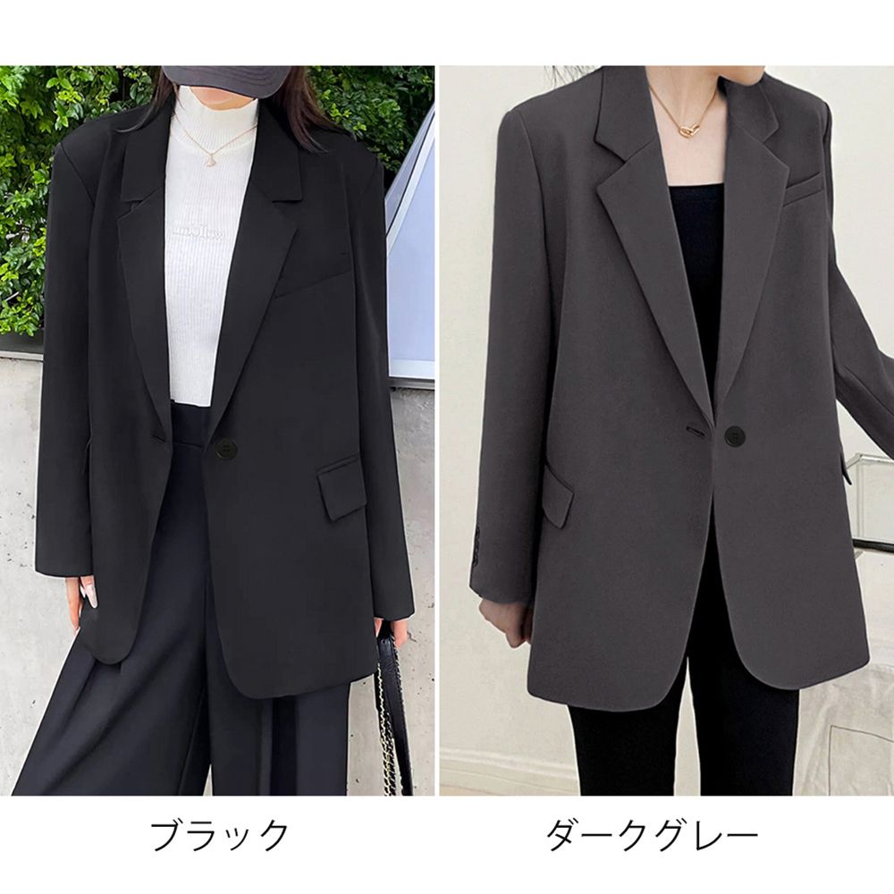 フォーマルカジュアル ゆったりテーラードジャケット 通勤レディース
