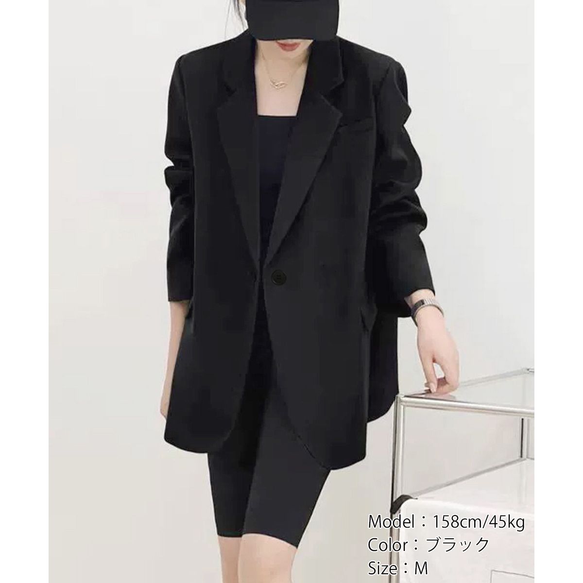 フォーマルカジュアル ゆったりテーラードジャケット 通勤レディース