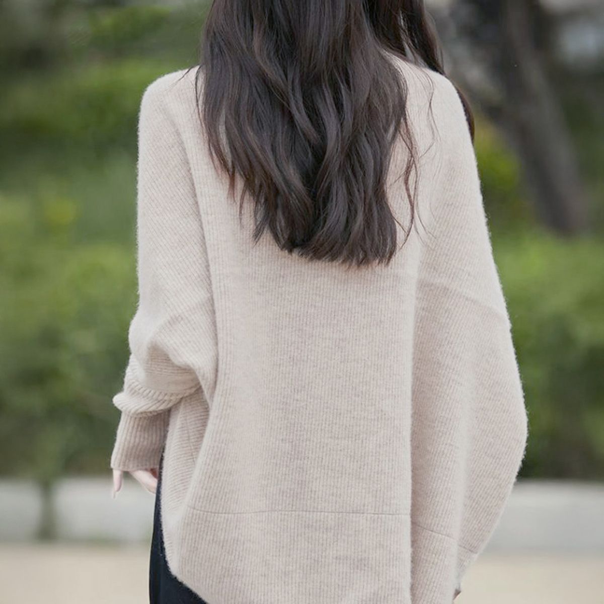 フォーマルカジュアル 参観日対応 ドルマンニットカーディガン 秋冬