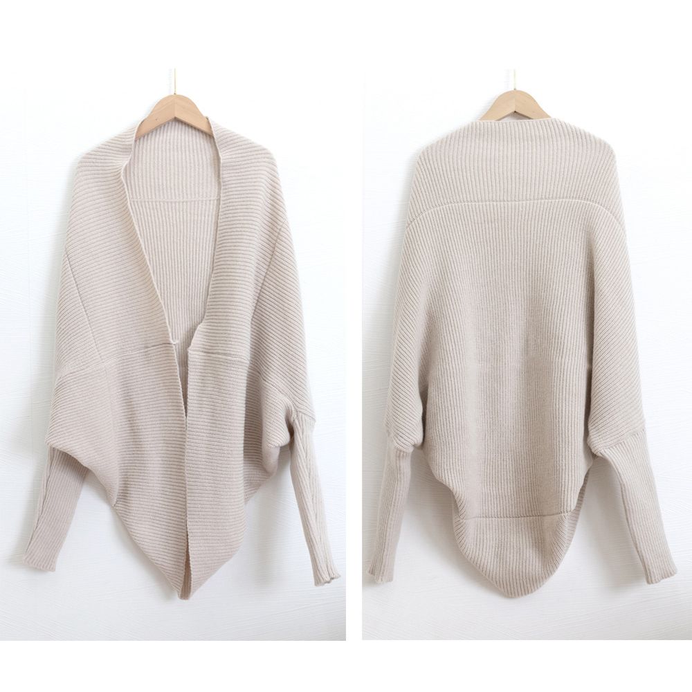 フォーマルカジュアル 参観日対応 ドルマンニットカーディガン 秋冬