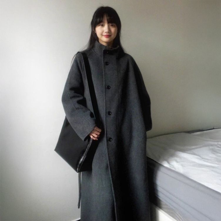 フォーマルカジュアル 通勤用ベルト付ロングコート秋冬新作レディース