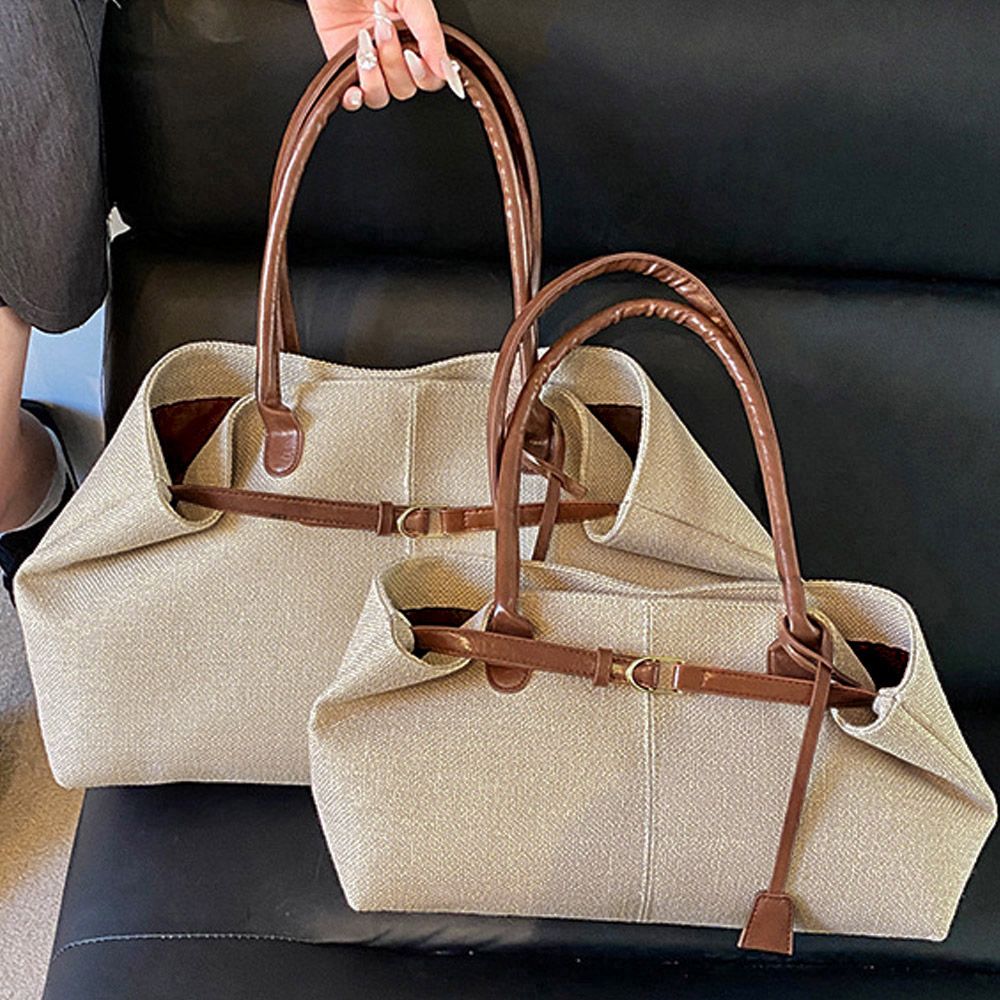 フォーマルカジュアル 参観日にも使える横長ベルトトートバッグ