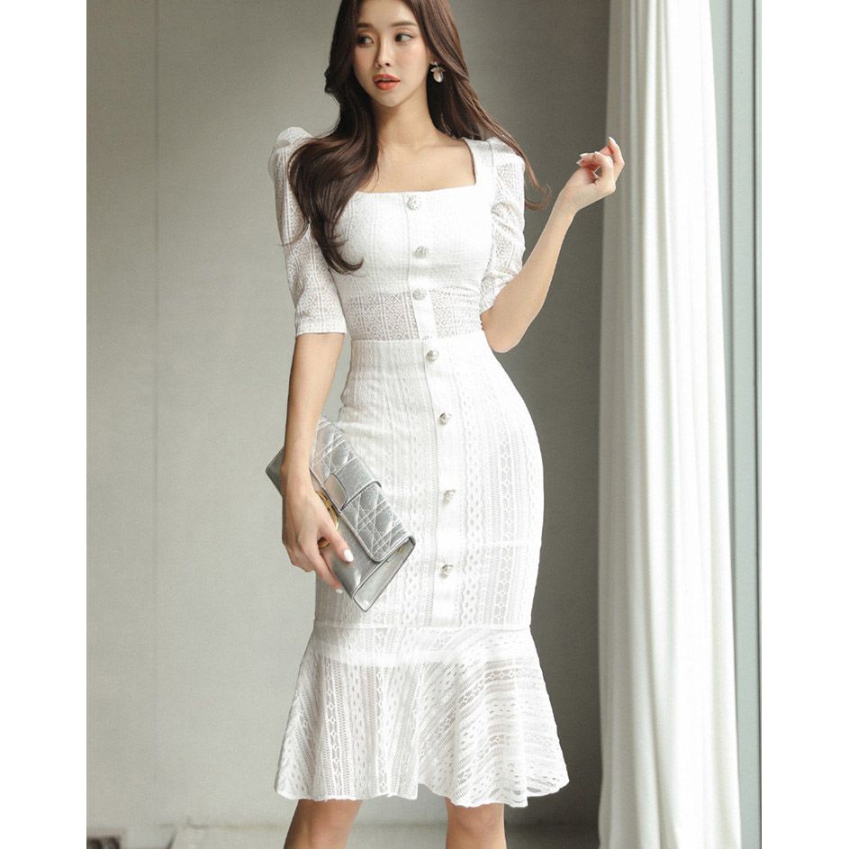 フォーマルカジュアル 入学式 ママ 白色レース ワンピース セレモニー 上品