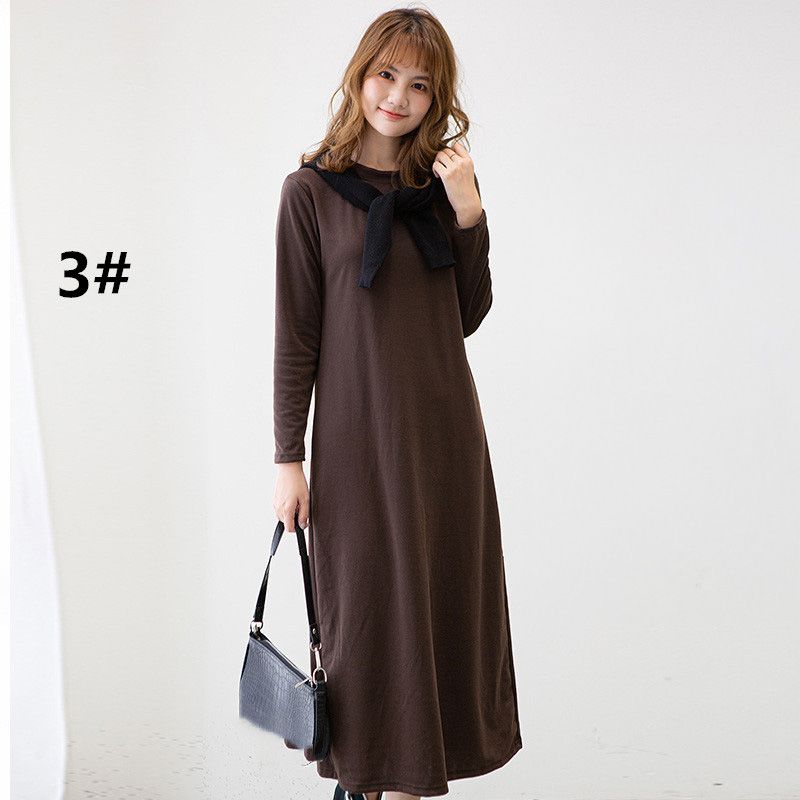 フォーマルカジュアル 参観日対応 裏起毛ロングワンピース 長袖 きれいめ レディース