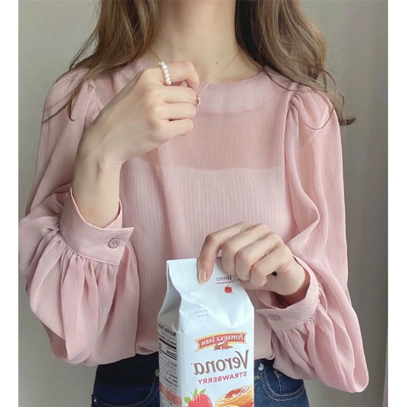 フォーマルカジュアル 謝恩会対応シアーブラウス ふんわり袖 透け感 上品レディース