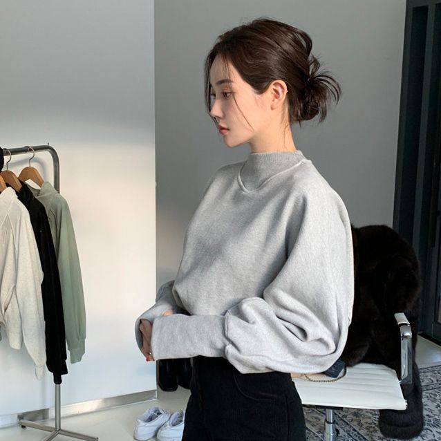 フォーマルカジュアル 参観日にぴったり長袖プルオーバー白無地カットソー